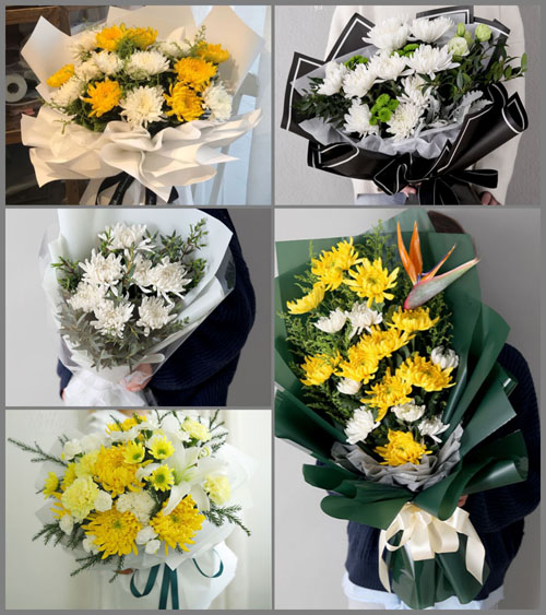 江苏南通海门市余东镇和平村白事花束代送